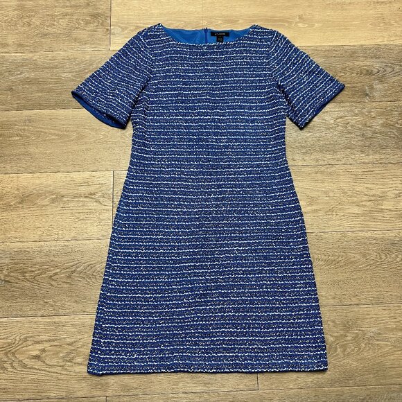 ST.JOHN “Butterfly Ribbon Tweed Knit Shesth Dress Size 8 NWOT 1395$ - Picture 3 of 15